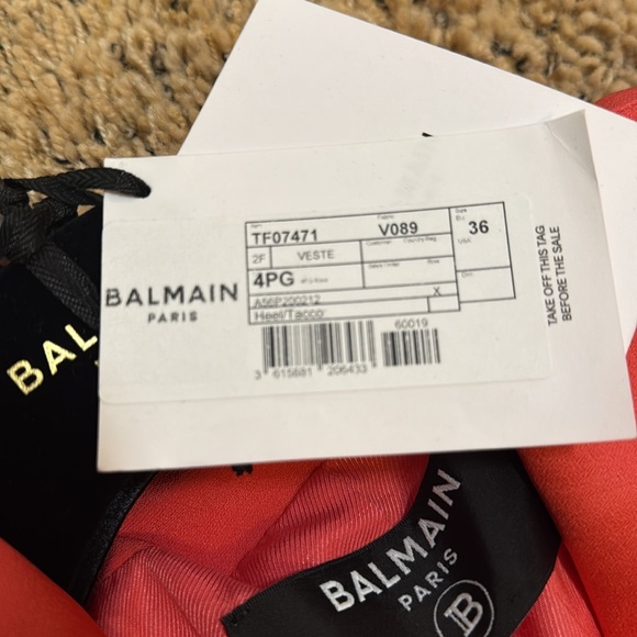 Balmain Women's Pink Double-Breasted Blazer - Picture 15 of 15